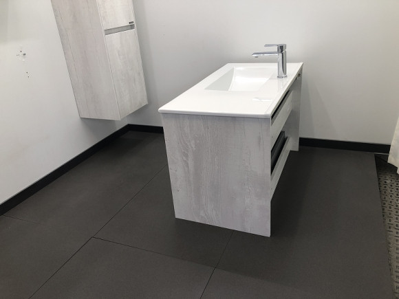 Тумба с раковиной Comforty Бремен 90 00004142375 подвесная Дуб белый