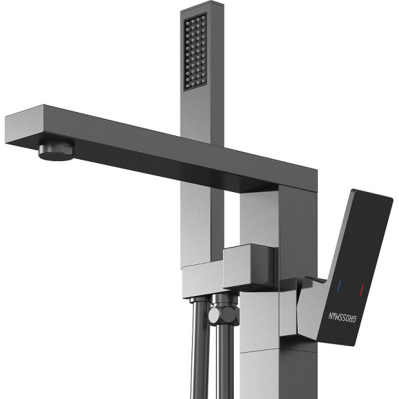 Смеситель для ванны Grossman Falcon 530.K35.08.420 Графит брашированный Смеситель для ванны Grossman Falcon 530.K35.08.420 Графит брашированный