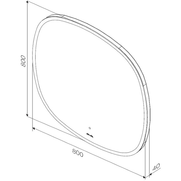Зеркало AM.PM Func 80 M8FMOX0801WGS с подсветкой с ИК-сенсорным выключателем Зеркало AM.PM Func 80 M8FMOX0801WGS с подсветкой с ИК-сенсорным выключателем