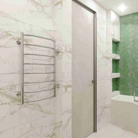 Водяной полотенцесушитель Terminus Виктория П8 500х800 бп500 4670078530110 Хром, боковое подключение, G 1" НР