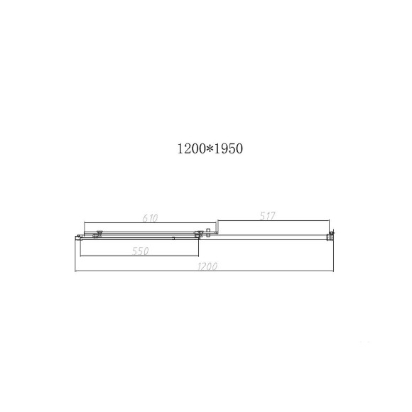Душевая дверь Vincea Slim-N 120 VDS-4SN120CLB профиль Черный стекло прозрачное
