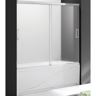 Шторка на ванну Cezares Tandem Soft 180 TANDEM-SOFT-VF-2-180/145-P-Cr профиль Хром стекло рифленое