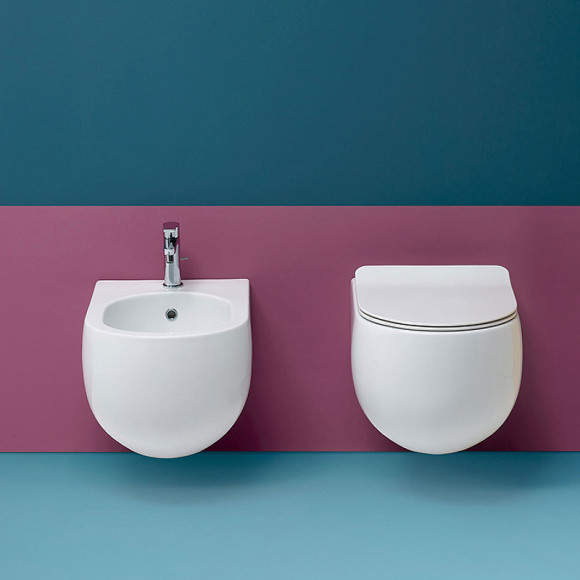 Биде Kerasan Flo 312330 подвесное Белое матовое Биде Kerasan Flo 312330 подвесное Белое матовое