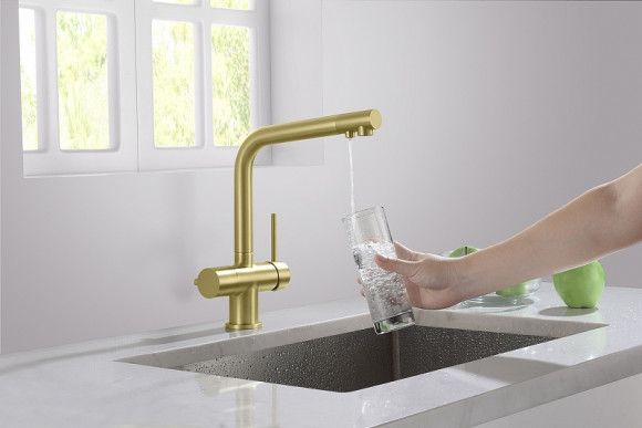 Смеситель для кухни Timo Saona 2396/17F Золото матовое