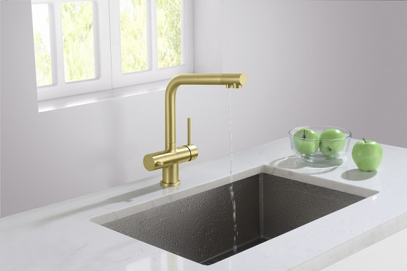 Смеситель для кухни Timo Saona 2396/17F Золото матовое