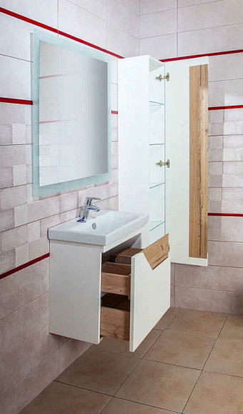 Тумба под раковину Бриклаер Брайтон 60 4627125415784 подвесная Белая матовая Дуб Кера Тумба под раковину Бриклаер Брайтон 60 4627125415784 подвесная Белая матовая Дуб Кера