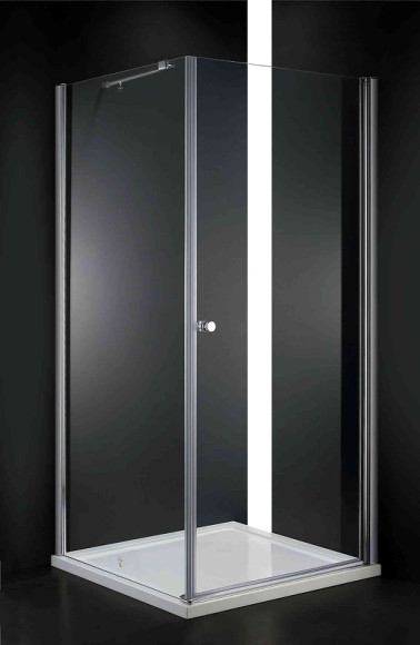 Душевой уголок Cezares Elena 80x80 ELENA-W-A-1-80-C-Cr профиль Хром стекло прозрачное