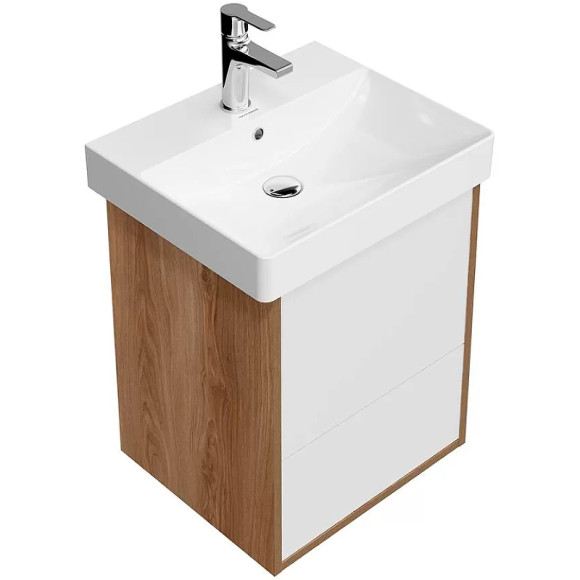 Тумба под раковину Kerama Marazzi Pro 50 PRO.50.2\OLM подвесная Белая матовая Швейцарский вяз Тумба под раковину Kerama Marazzi Pro 50 PRO.50.2\OLM подвесная Белая матовая Швейцарский вяз