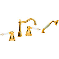 Смеситель на борт ванны Boheme Tradizionale Oro 395-MR-W Золото