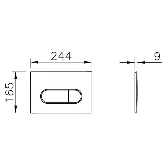 Комплект унитаза с инсталляцией Vitra Zentrum Round 9879B003-7200 с сиденьем Микролифт и клавишей смыва Хром глянцевый