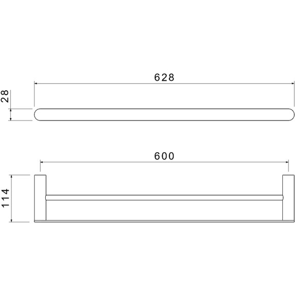 Полотенцедержатель Aquatek Лира AQ4430CR двойной Хром