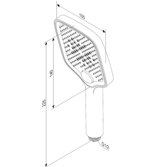 Ручной душ Damixa Gala 953020300 Черный матовый Ручной душ Damixa Gala 953020300 Черный матовый