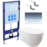 Комплект унитаза с инсталляцией Aquatek Set Aquatek Поларис-016 4в1 с сиденьем Микролифт и клавишей смыва Хром глянцевый Комплект унитаза с инсталляцией Aquatek Set Aquatek Поларис-016 4в1 с сиденьем Микролифт и клавишей смыва Хром глянцевый