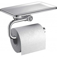 Держатель туалетной бумаги Cezares Liberty CZR-F-8989 с полкой Хром