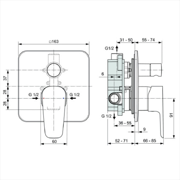 Комплект смесителей Ideal Standard Esla BD002XC Хром