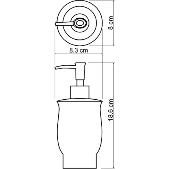 Дозатор для жидкого мыла WasserKRAFT K-C183 Белый Дозатор для жидкого мыла WasserKRAFT K-C183 Белый