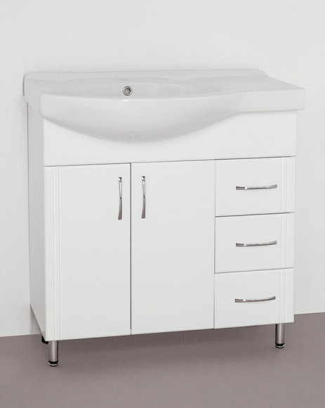 Тумба под раковину Style Line Эко Стандарт 82 R ЛС-00000109 Белая Тумба под раковину Style Line Эко Стандарт 82 R ЛС-00000109 Белая