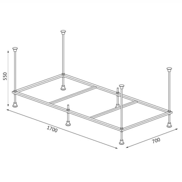 Акриловая ванна Berges Tari 170x80 050030 без гидромассажа