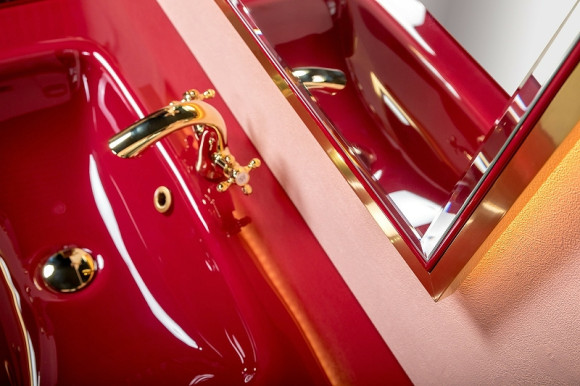 Тумба под раковину Boheme Armadi Art Monaco 100 866-100-RG Бордо глянец Золото