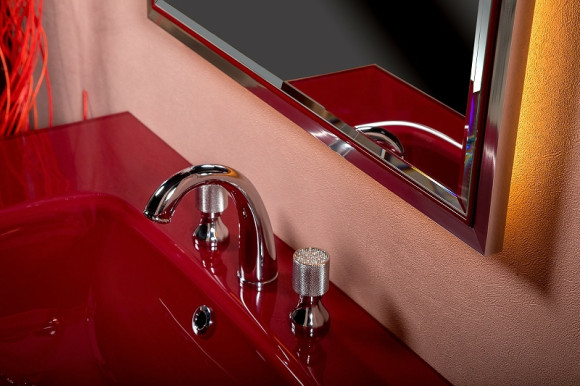 Тумба под раковину Boheme Armadi Art Monaco 100 866-100-RG Бордо глянец Золото