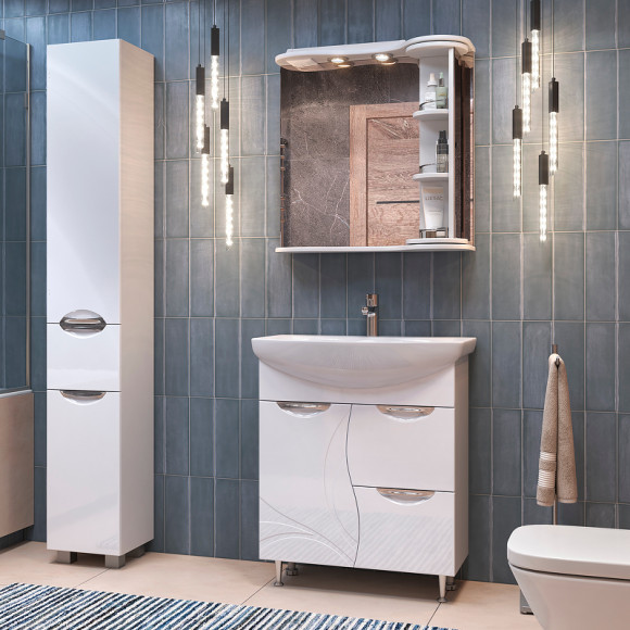 Зеркало со шкафом Vigo Callao 70 zsh.CAL.70.El с подсветкой Белое