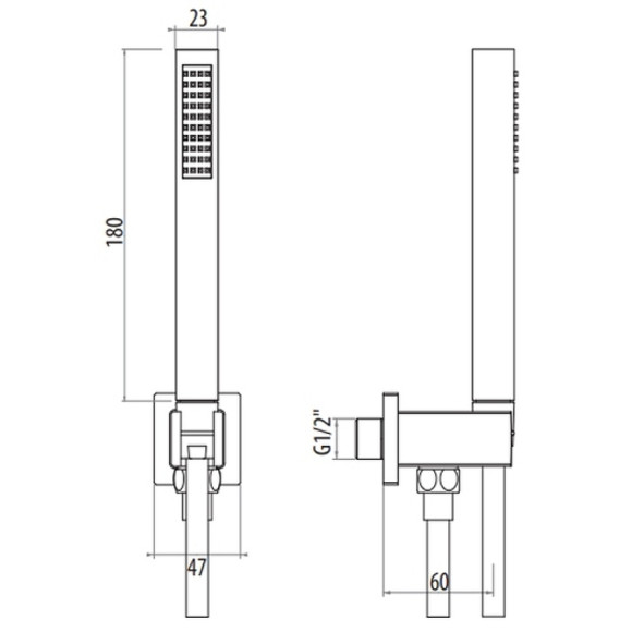Душевой гарнитур Gattoni Programma Doccia KTQ01/PDNO Черный матовый Душевой гарнитур Gattoni Programma Doccia KTQ01/PDNO Черный матовый