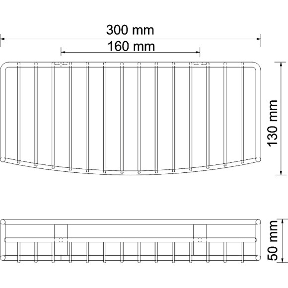 Полка корзина WasserKRAFT Isar K-1811 Темная бронза