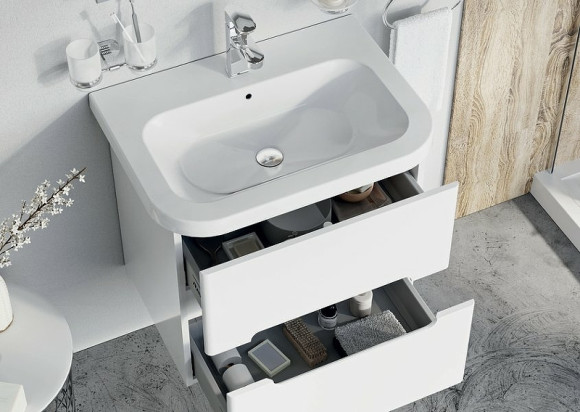 Тумба под раковину Ravak SD Chrome II 65 X000001291 подвесная Белая глянцевая Тумба под раковину Ravak SD Chrome II 65 X000001291 подвесная Белая глянцевая