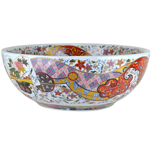 Раковина-чаша Bronze de Luxe Festival 40 2231 Красная с орнаментом Раковина-чаша Bronze de Luxe Festival 40 2231 Красная с орнаментом