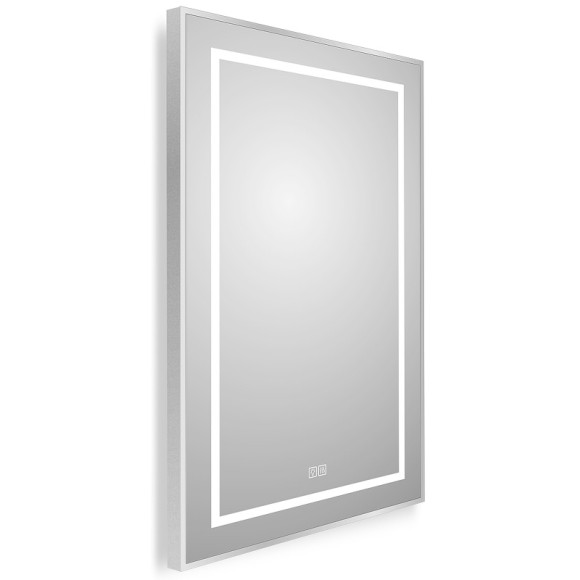 Зеркало BelBagno Kraft 50 SPC-KRAFT-500-800-LED-TCH-WARM с подсветкой Сатин с сенсорным выключателем и подогревом