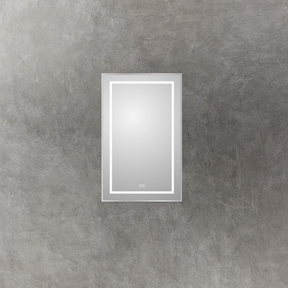 Зеркало BelBagno Kraft 50 SPC-KRAFT-500-800-LED-TCH-WARM с подсветкой Сатин с сенсорным выключателем и подогревом