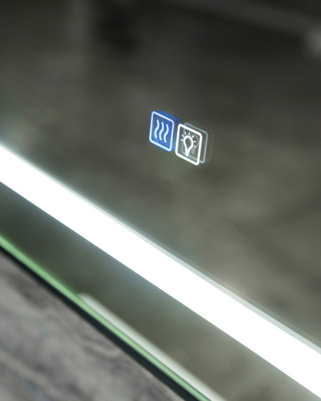 Зеркало BelBagno Kraft 50 SPC-KRAFT-500-800-LED-TCH-WARM с подсветкой Сатин с сенсорным выключателем и подогревом