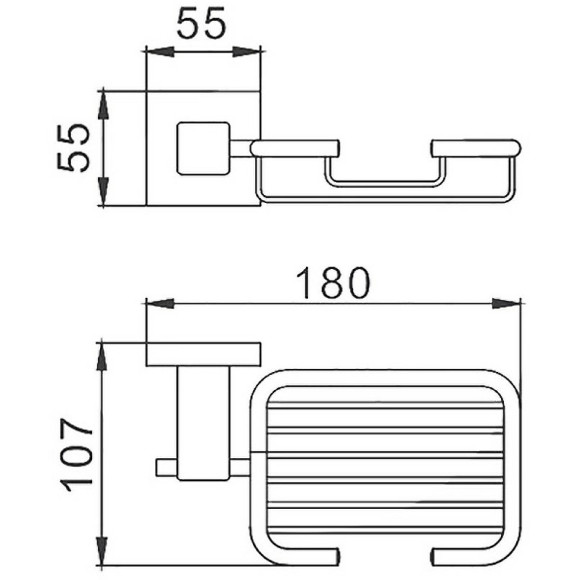 Мыльница Haiba HB8902-1 Черная матовая