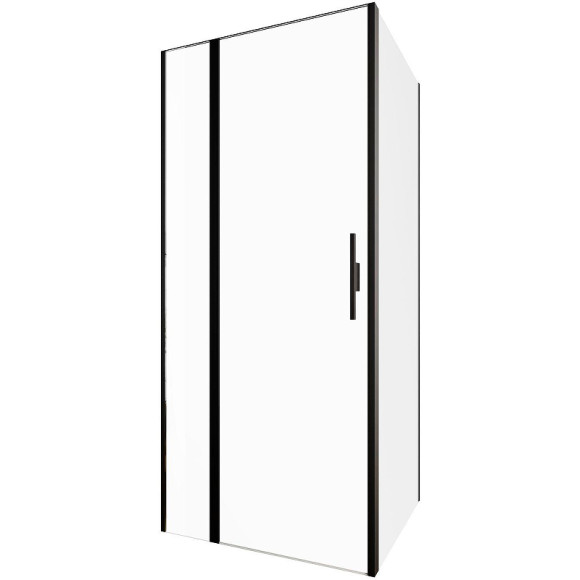 Душевая стенка Allen Brau Priority 100 3.31048.BBA профиль Черный браш стекло прозрачное