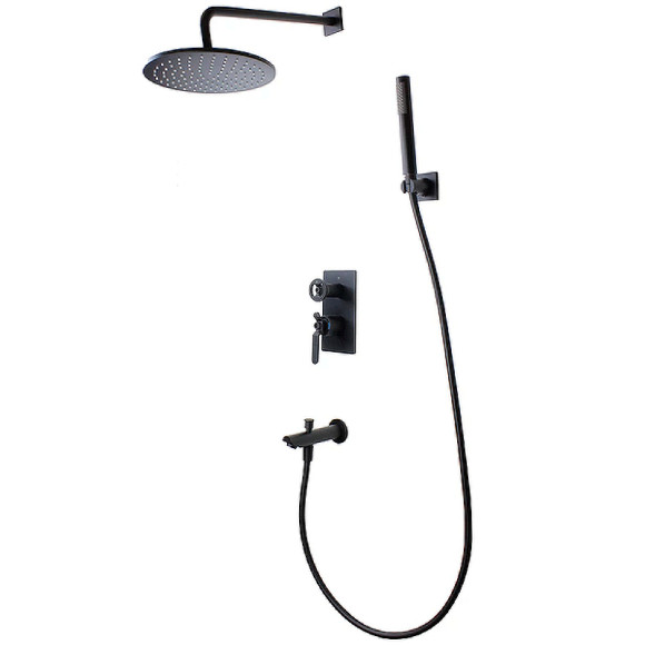 Душевая система Bronze de Luxe 1760'S Loft 6630SB Чёрная матовая Душевая система Bronze de Luxe 1760'S Loft 6630SB Чёрная матовая