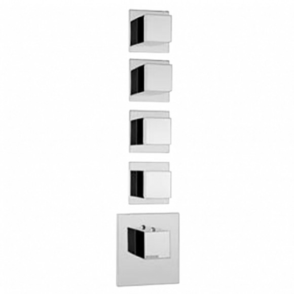 Смеситель для душа Bossini Cube Outlets Z032208.030 с термостатом Хром