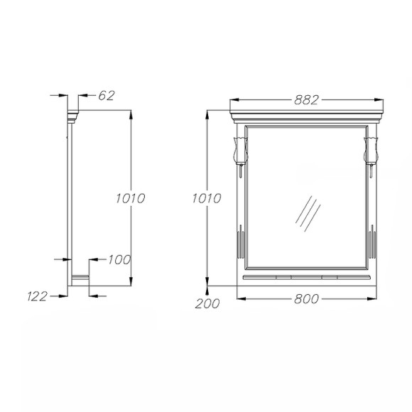Зеркало Opadiris Риспекто 85 00-00007063 Белое матовое с выключателем Зеркало Opadiris Риспекто 85 00-00007063 Белое матовое с выключателем