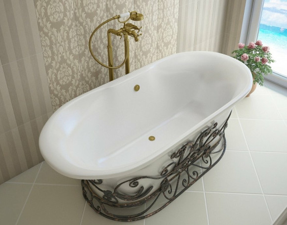 Ванна из искусственного камня Эстет Лион 174х80 ФР-00000684 без гидромассажа