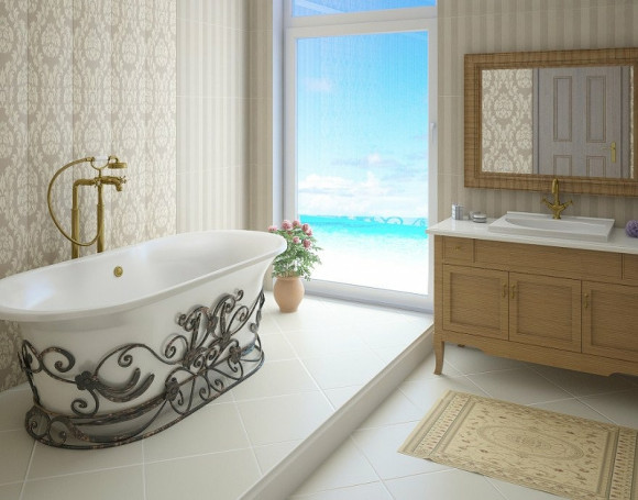 Ванна из искусственного камня Эстет Лион 174х80 ФР-00000684 без гидромассажа