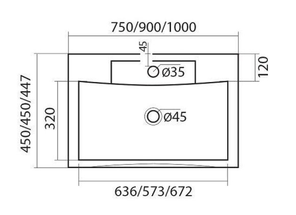 Раковина Art&Max AM-LAV-750-MR-FP Белая Раковина Art&Max AM-LAV-750-MR-FP Белая