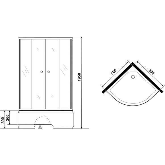 Душевой уголок Niagara Eco 80х80 NG-005-14 профиль Хром матовый стекло матовое Душевой уголок Niagara Eco 80х80 NG-005-14 профиль Хром матовый стекло матовое