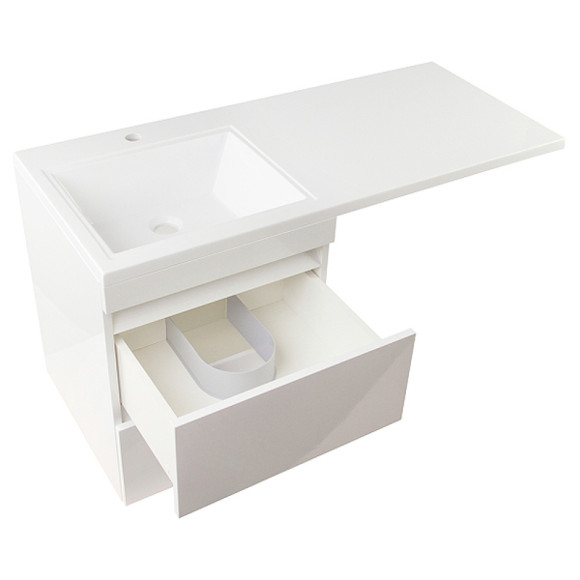 Тумба под раковину Style Line Даллас 115 СС-00000651 подвесная Белый глянец Тумба под раковину Style Line Даллас 115 СС-00000651 подвесная Белый глянец