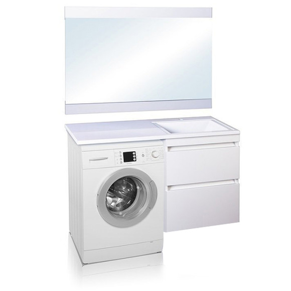 Тумба под раковину Style Line Даллас 115 СС-00000651 подвесная Белый глянец Тумба под раковину Style Line Даллас 115 СС-00000651 подвесная Белый глянец