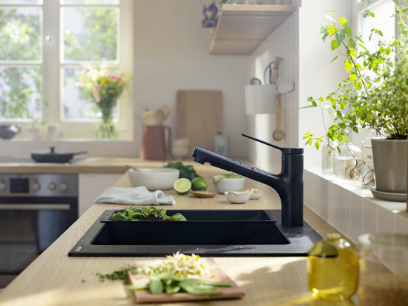 Смеситель для кухни Hansgrohe Zesis M33 74800670 Черный матовый Смеситель для кухни Hansgrohe Zesis M33 74800670 Черный матовый