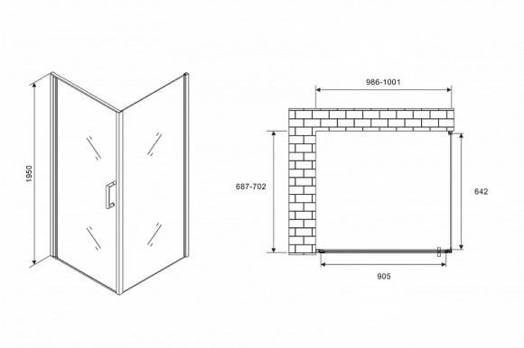 Душевой уголок Abber Sonnenstrand 100x70 AG04100-S70 профиль Хром стекло прозрачное Душевой уголок Abber Sonnenstrand 100x70 AG04100-S70 профиль Хром стекло прозрачное