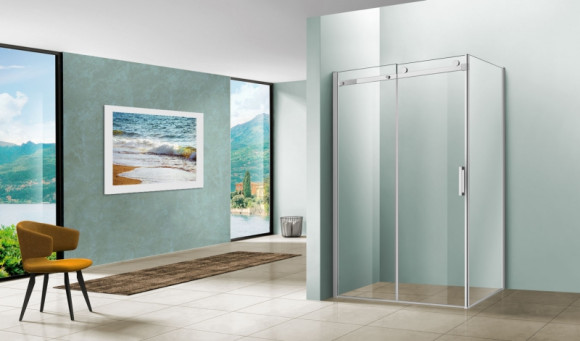 Душевой уголок Vincea Como 140х80 VSR-1C8014CL профиль Хром стекло прозрачное