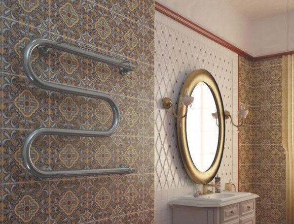 Водяной полотенцесушитель Ника Simple М1/СП 50x40 с полкой Хром