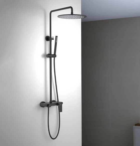 Душевая система Aquatek Лира AQ2440MB Черная матовая