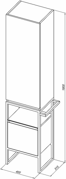 Шкаф пенал Allen Brau Priority 40 L 1.31006.WM Белый матовый Шкаф пенал Allen Brau Priority 40 L 1.31006.WM Белый матовый