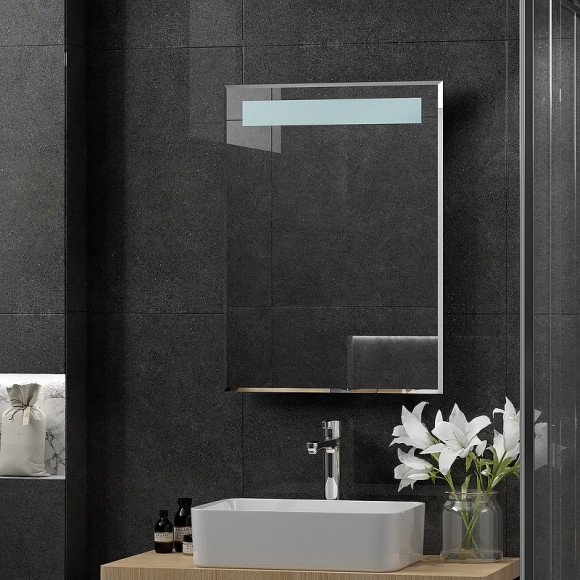 Зеркало Континент Фаворит Люкс 535х740 ЗЛП19 с подсветкой с вилкой